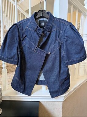 L.I.E. Dark Indigo Denim Short Sleeve Jacket